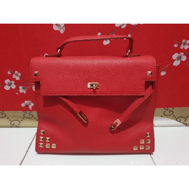 Tas Handbag Les Catino Preloved Merah