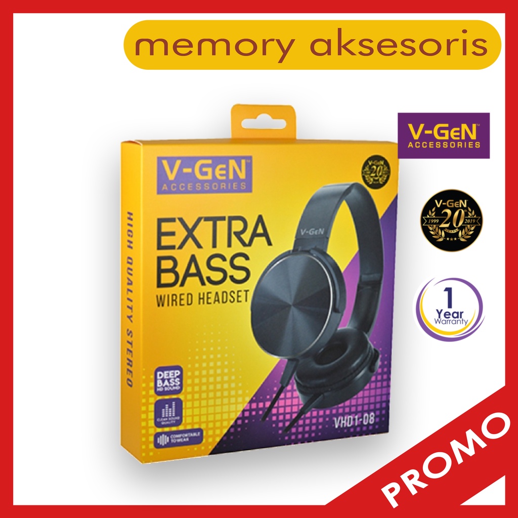 VHD1-08 Headset V-GeN Extra Bass Sound VGEN