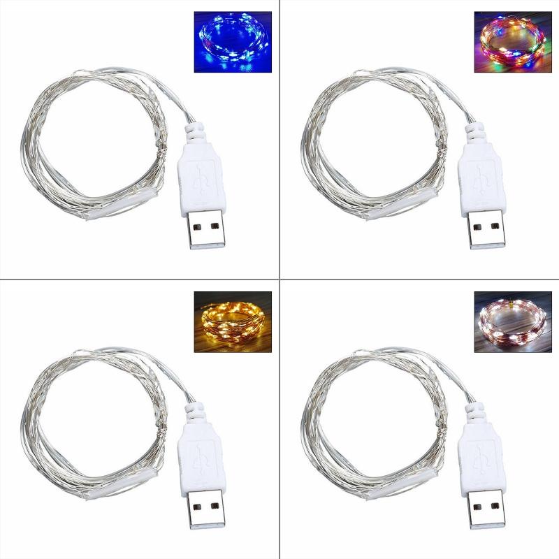 Ran Lampu String 30 LED 3m Tenaga USB Anti Air Untuk Dekorasi