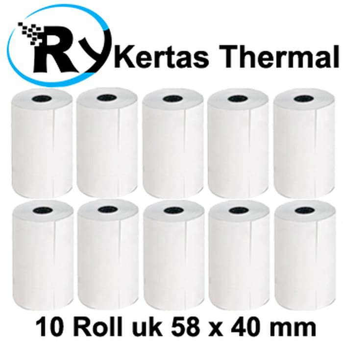 

Paket hemat kertas thermal printer uk 58 x 40 mm 10 roll