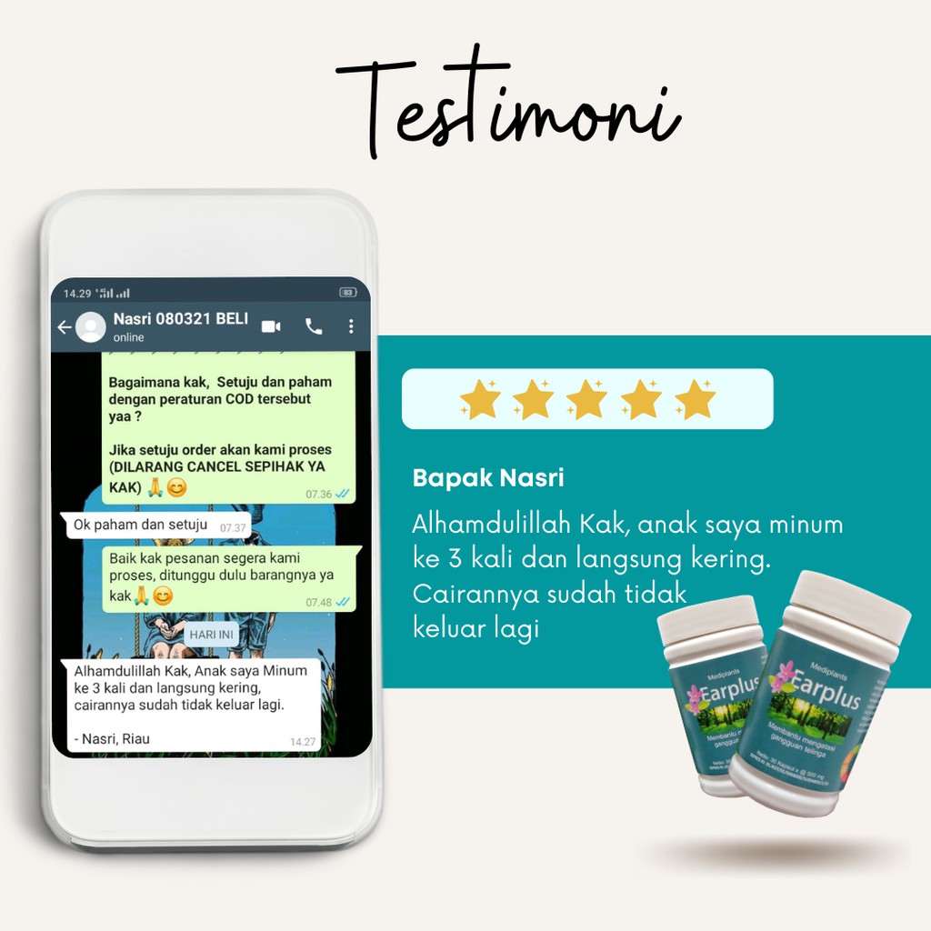 EARPLUS Obat Herbal Telinga Berair