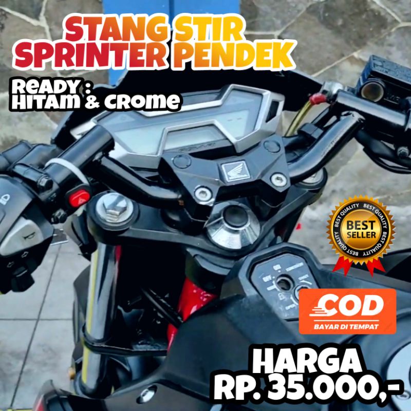 Stang Stir Sprinter Pendek Sepeda Roadrace DracRace Balap Herex  Bisa Dipasang Di Beat Street Scoppy