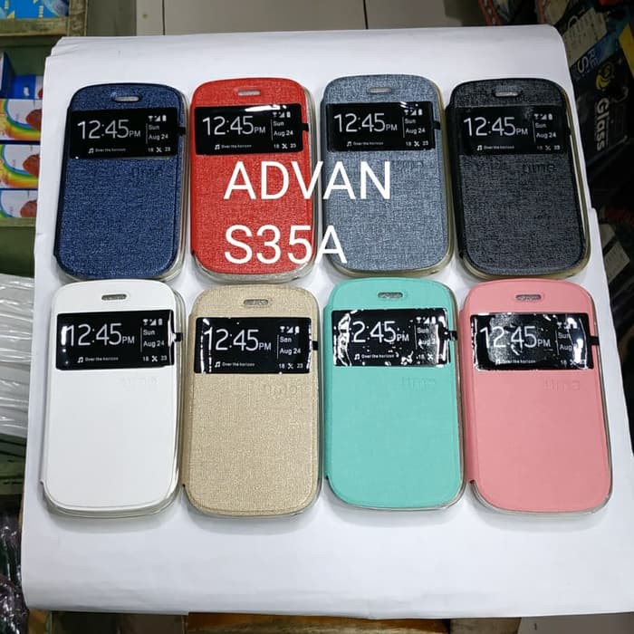 ADVAN S35A sarung flip cover ume/ sarung model buku MANTUL