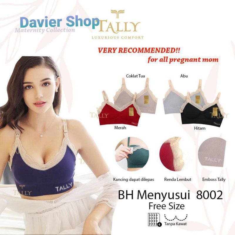 Bh Bra Menyusui Busui Maternity Nursing Bra Busa Tanpa Kawat Seamless Bra Hamil Tally 8002 Murah