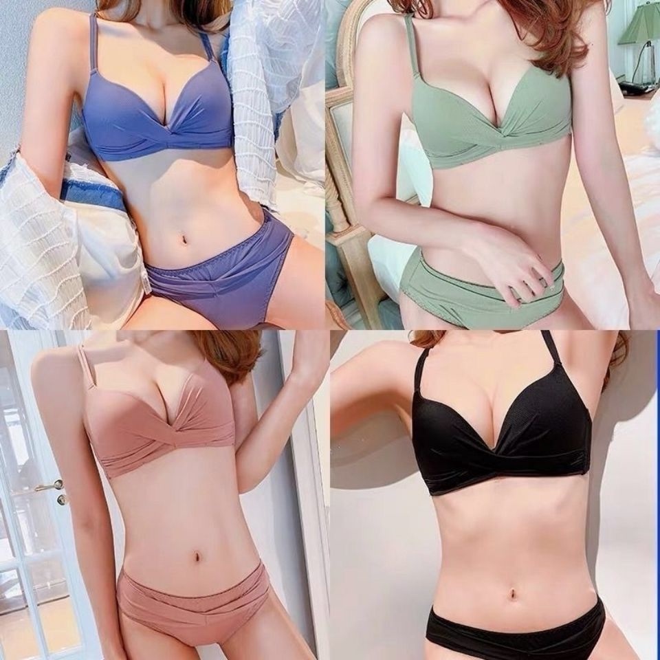 BRA Wanita Sexy BH Import Premium Quality Tanpa Kawat Dan Lembut Tali Silang Gaya V