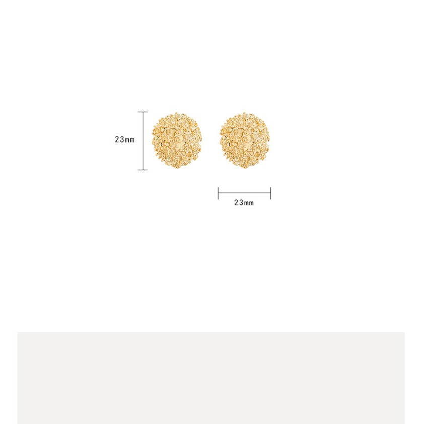 LRC Anting Tusuk Fashion Gold Irregular Geometric  F46234