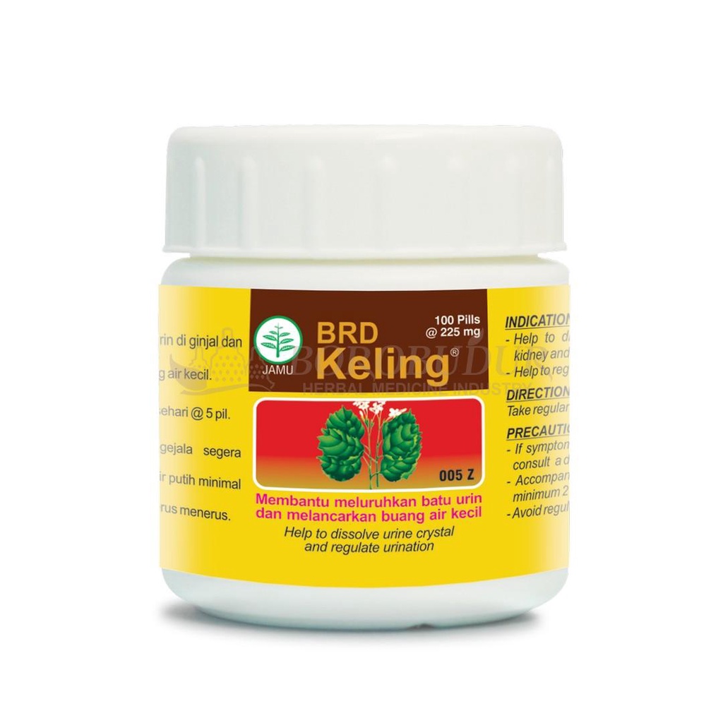 

BRD KELING Botol 100 PIL - Herbal Meluruhkan Batu Oksakat & Melancarkan Air Seni