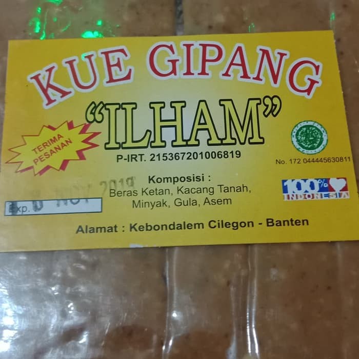 

kue gipang lapis kacang ASLI CILEGON home made kemasan plastik