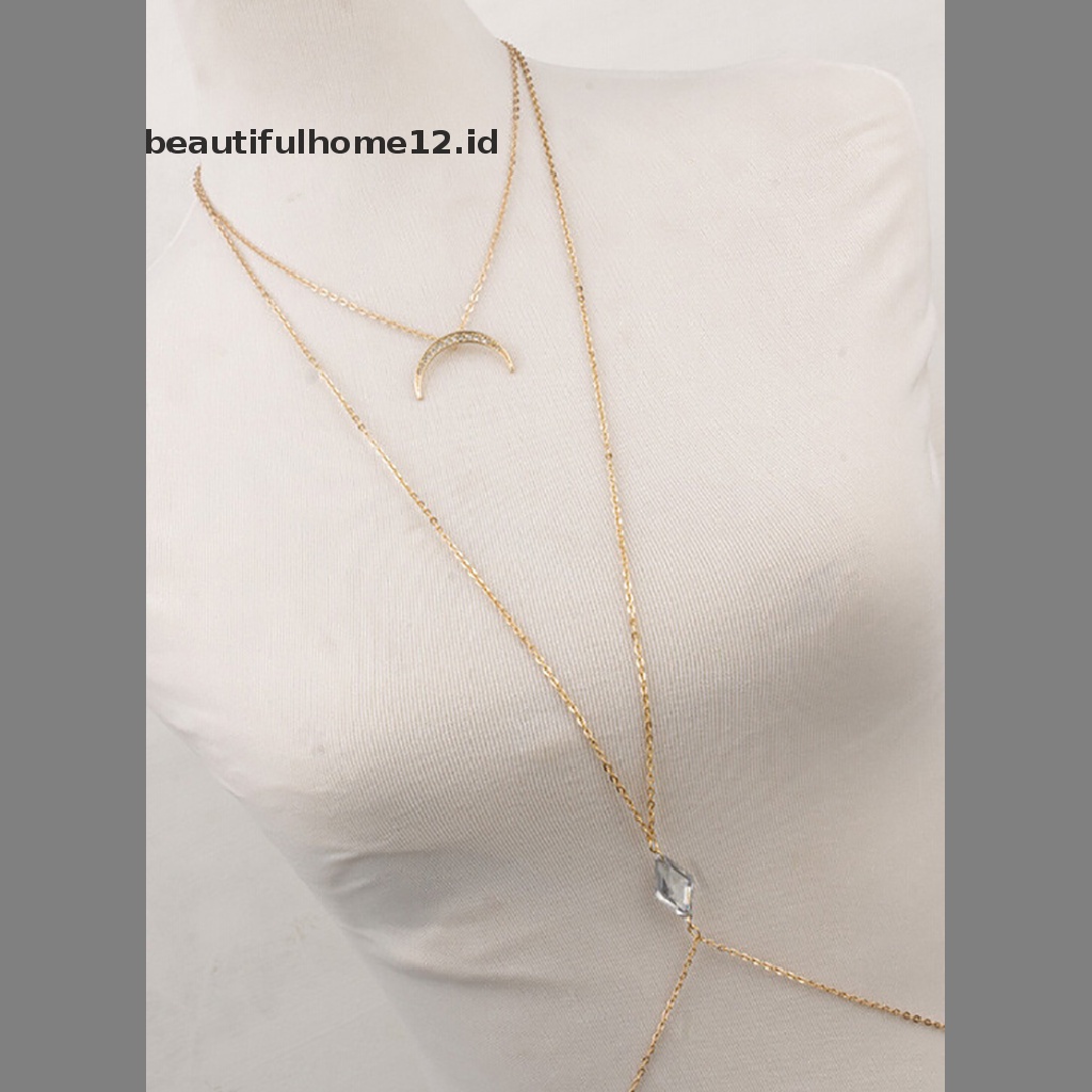 【beautifulhome12.id】 Sexy Ladies Belly Waist Cross Body Harness Chain Necklace Bikini Body Jewelry .