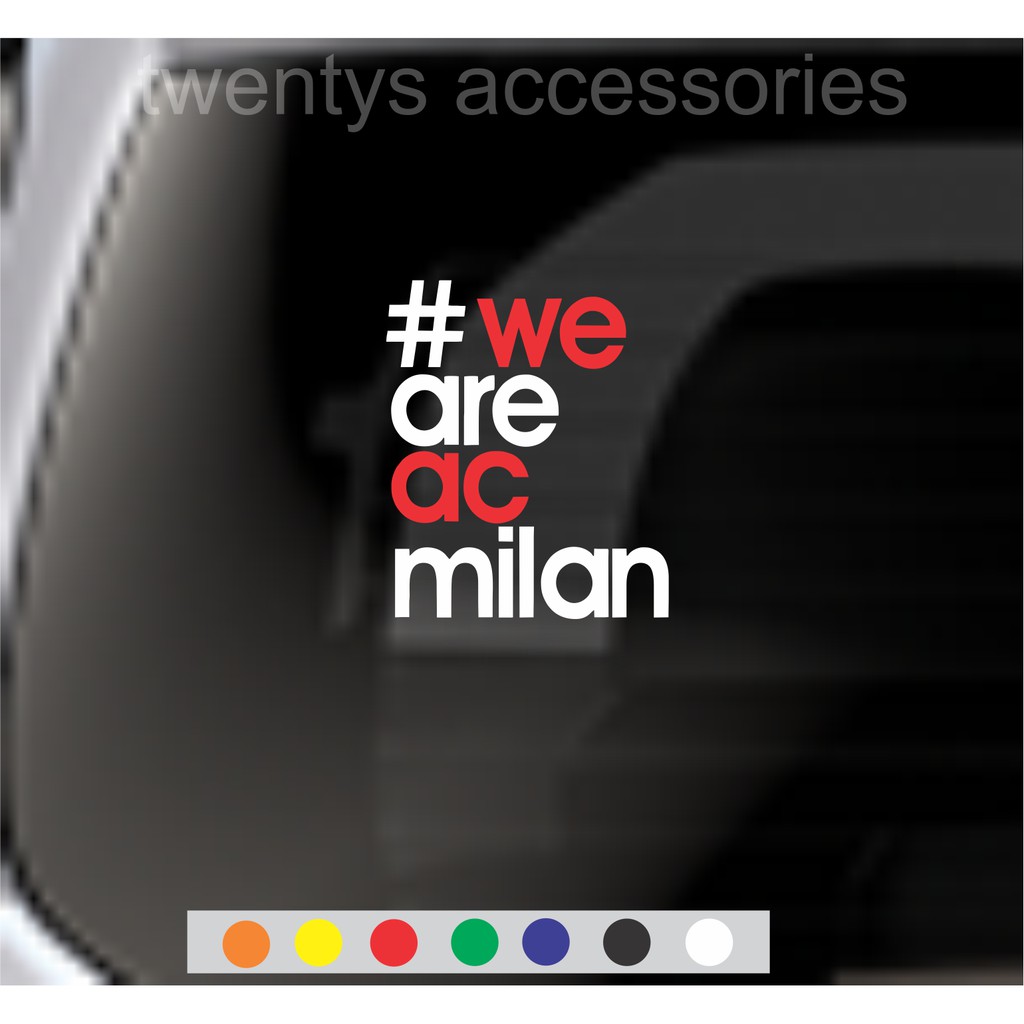 Stiker Ac Milan Sticker Kaca Mobil Belakang