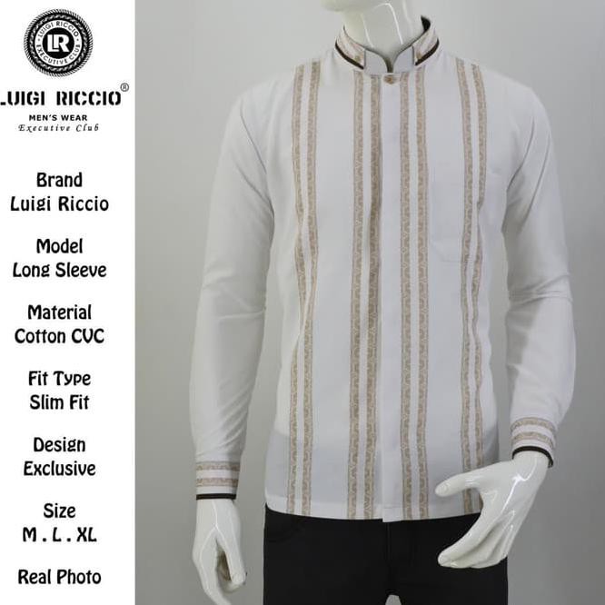 Limited Stock Baju Koko Pria Modern Terbaru Luigi Riccio Baju Koko Murah M Shopee Indonesia