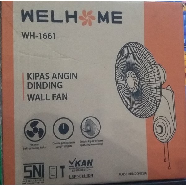 Kipas Angin Dinding/Wall Fan Welhome WH 1661 (16 Inch)