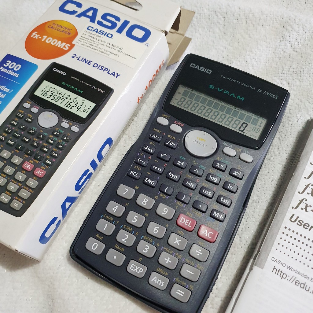 

CASIO FX-100 MS ~ Kalkulator Ilmiah Calculator 100MS Kuliah Sekolah
