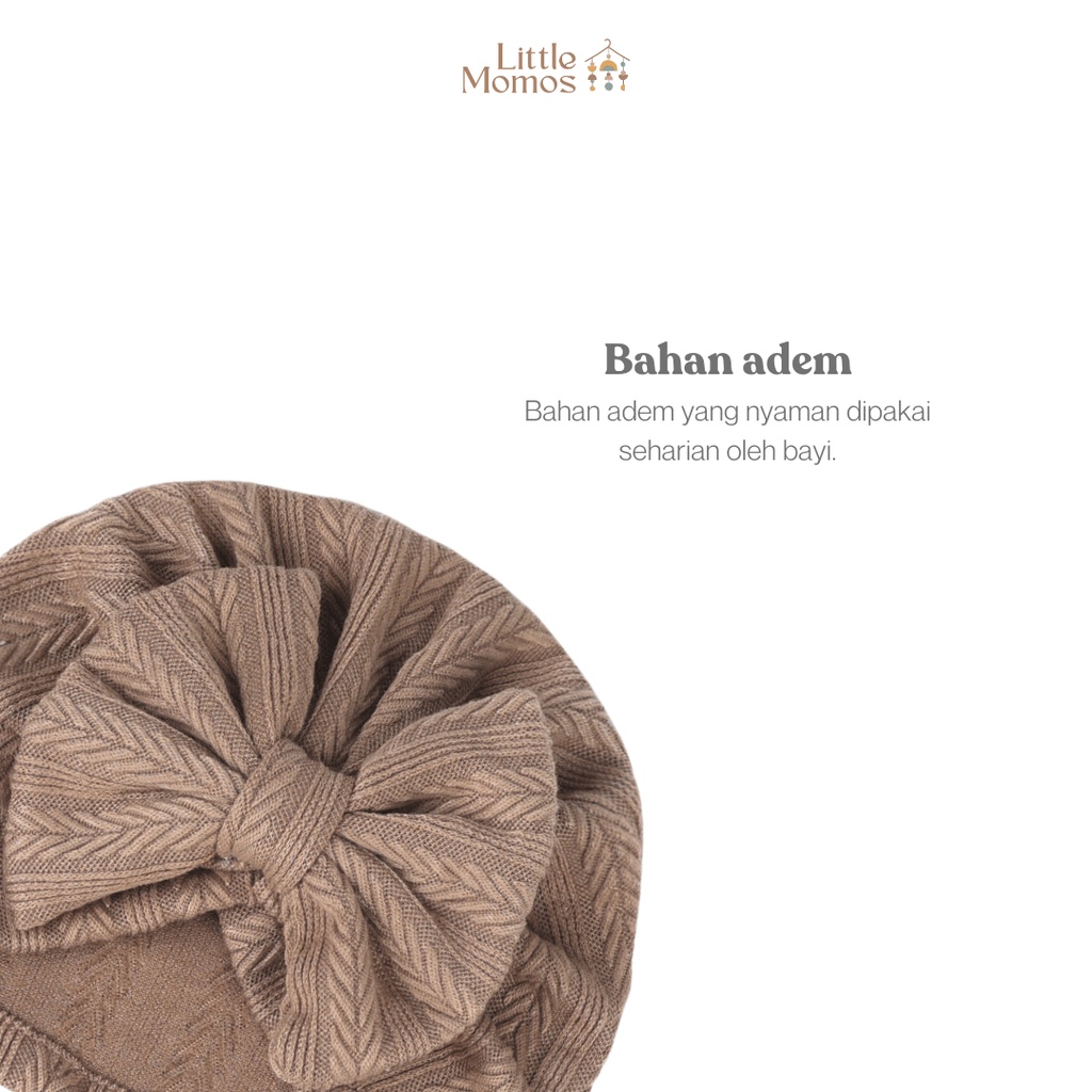 Little Momos Turban Anak Bayi Pita 0-2 tahun - Bandana Bayi Perempuan