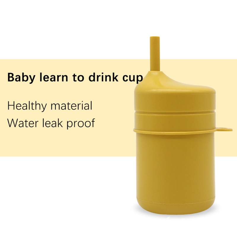 Mary Botol Minum Sippy Cup Dengan Sedotan Bahan Silikon Untuk Bayi / Balita