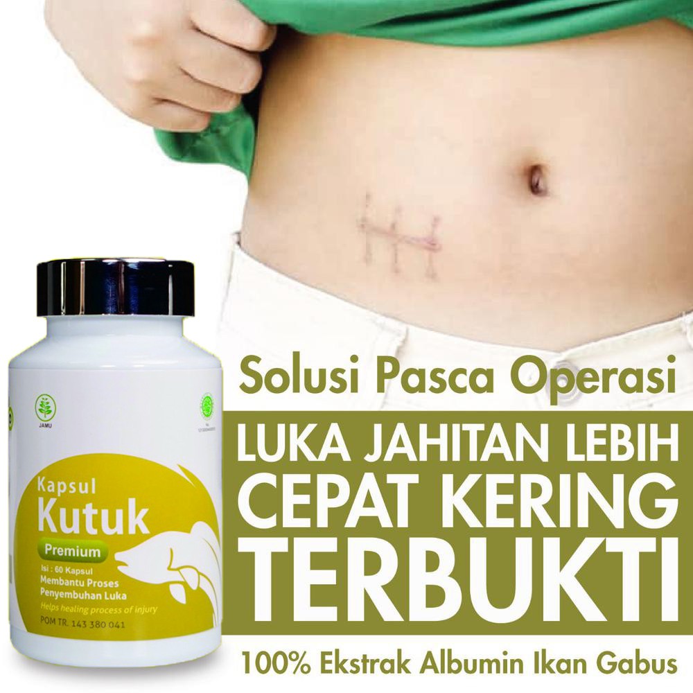 KAPSUL KUTUK PREMIUM Ekstrak Albumin Ikan Gabus Pasca Operasi 5x