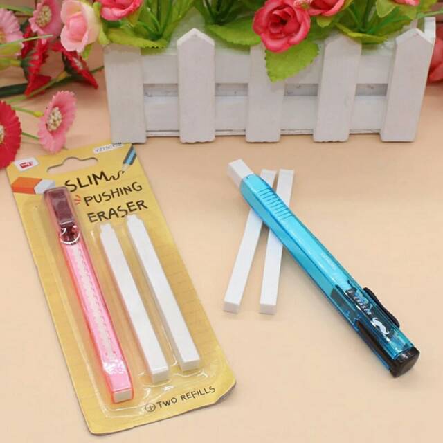 

Slim Pushing Eraser-Penghapus FREE 2 refill-Autolock Eraser -YZ1501-2