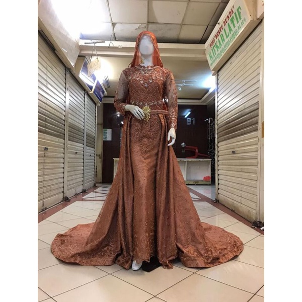 Gaun Pengantin Slim Tembaga,Navy,Marun,BabyBlue