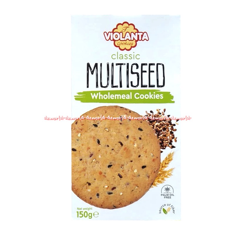 Violanta Classic Multiseed 150gr Cookies With 5 Seeds Snack Sehat Cemilan Fiolanta Klasik Multi Seed