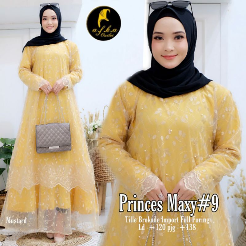 MAXY DRESS WANITA BRUKAT PRINCESS MAXY #9 AFKA
