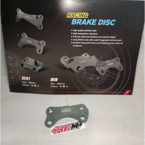 BREKET BRACKET PANGKON KALIPER CAKRAM PIRINGAN UK 260MM 260 MM FIZR F1ZR FIZ-R JUPITER Z ORI MOTO1