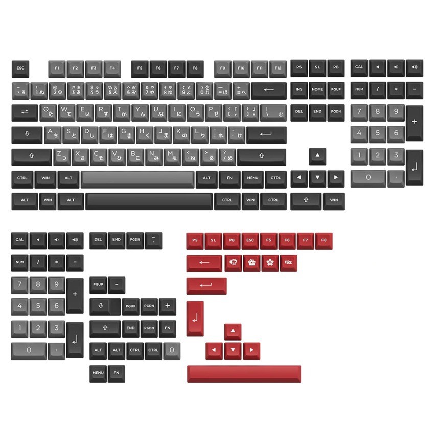 Akko Psittacus JP PBT Double-shot Keycaps 158 Set ASA Profile