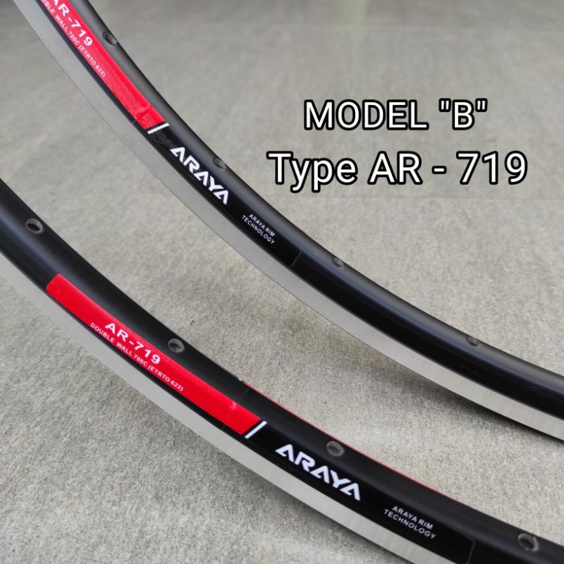 Velg Rim 700c Sepeda Fixie Roadbike 32 Hole ARAYA KS-40 Doubel Wall / Velg 700c Alloy BRAKELINE 32H-MODEL B