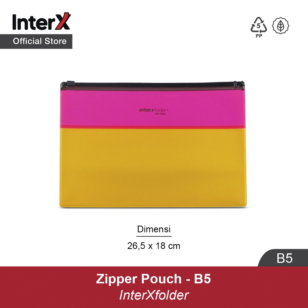 

InterX Folder Zipper Pouch Ziplock Tempat Penyimpanan Serbaguna B5