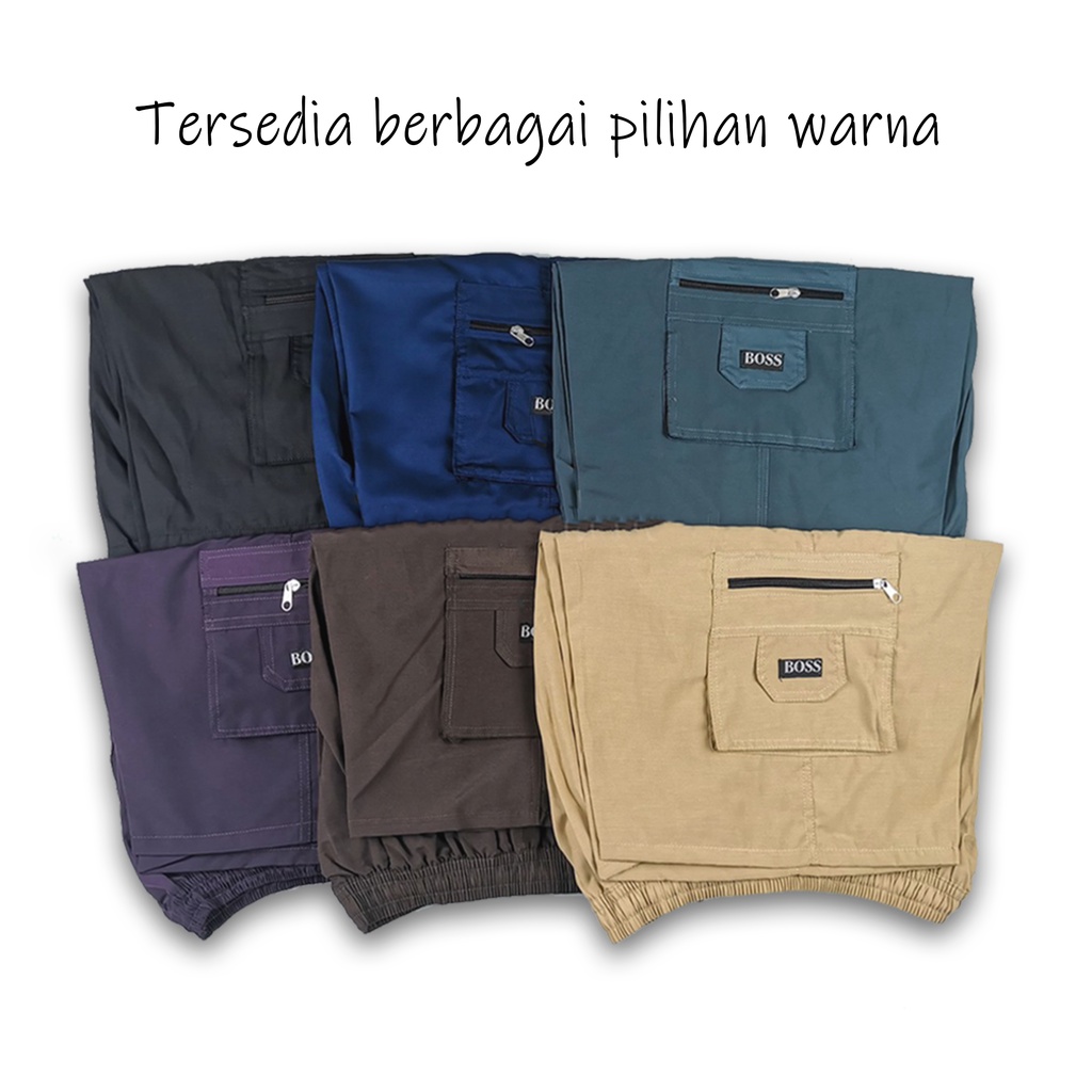 Celana Cargo Pendek Pria Polos 7/8 -78-CRG.BOSS