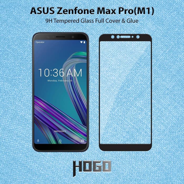 ASUS Zenfone Max Pro M1 Tempered Glass HOGO Full Cover Glue