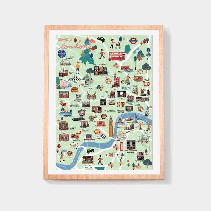 

@pasarkartupos London map A3 poster GRATIS ONGKIR Kode 792