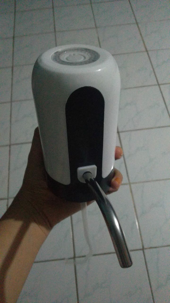 Pompa Air Minum Galon Lampu Led Elektrik Otomatis Usb Electric Water Pumping Dispenser 4 Watt Putih