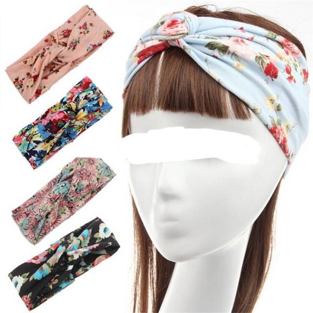 Bando Bandana Turban Elastis Fashion Motif Cantik BD05