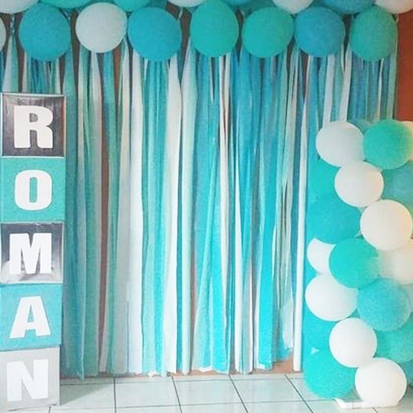 

➥ Balonasia Dekorasi Streamer Kertas Krep (Tosca Putih Abu2) ☞