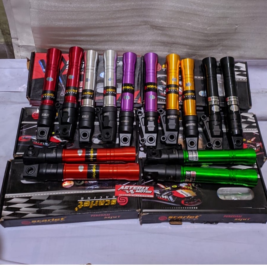 Bottom Shock Tabung Shock depan CNC SCARLET F1zr.Mio Suol.Beat.MX.Supra 125.Revo.Jupiter Z.Vario 125