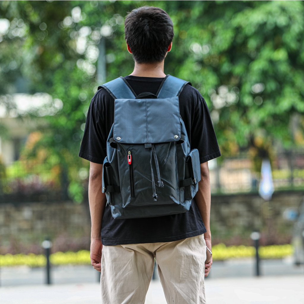 Ransel Pria Wanita Tas Punggung Backpack Laptop Cowok Cewek Unisex Kasual Kantor Kuliah Sekolah Tas Laptop Polyster Waterproof - Polo Felix