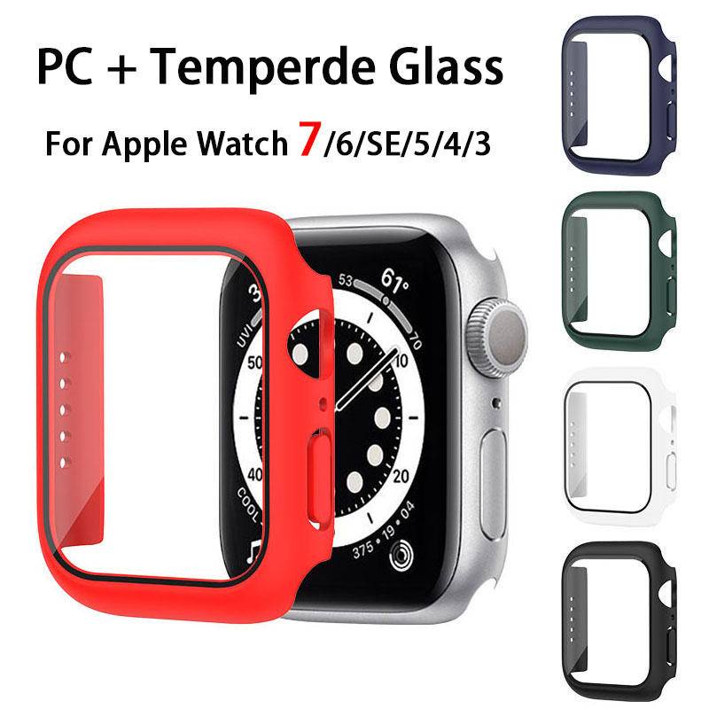 Case Pelindung Layar Apple Watch 45mm / 44mm / 42mm / 41mm / 40mm / 38mm Iwatch Series 7 6 Se 5 4