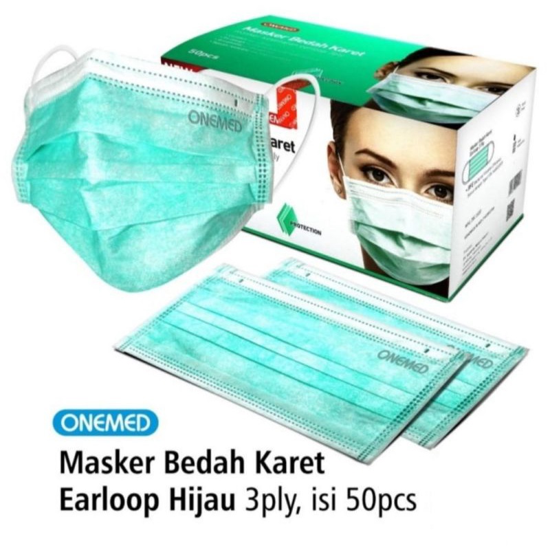 Masker Medis Bedah Karet 3ply isi 50pcs