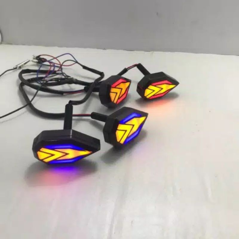 Sen tempel fairing LED IRON MAN ninja vixion r15 R25 cb150 cbr