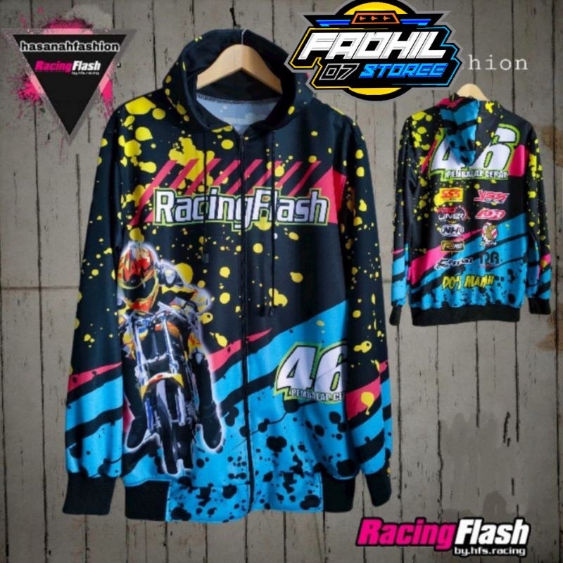 SWEATER HOODIE RACING JAKET JACKET HODIE SWITER RACING FLASH LOTTO ELVANA IMPORT PRINTING PRIA WANIT