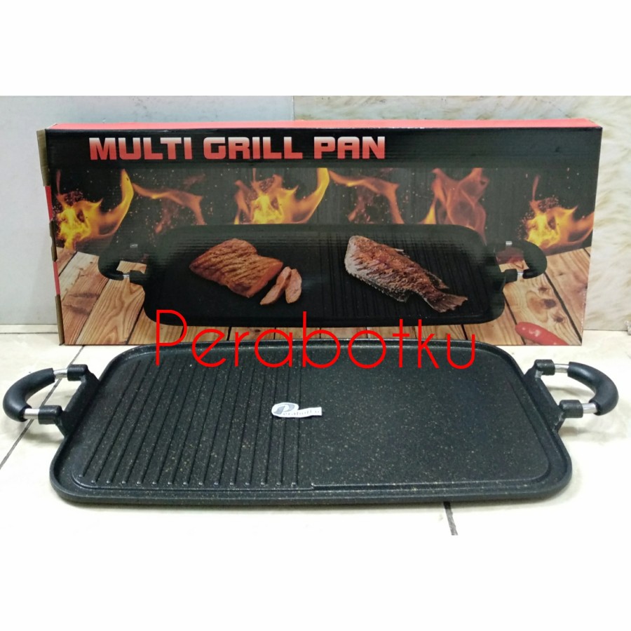 Multi Grill Pan / Pemanggang BBQ Teflon /Alat Panggangan Daging Sosis