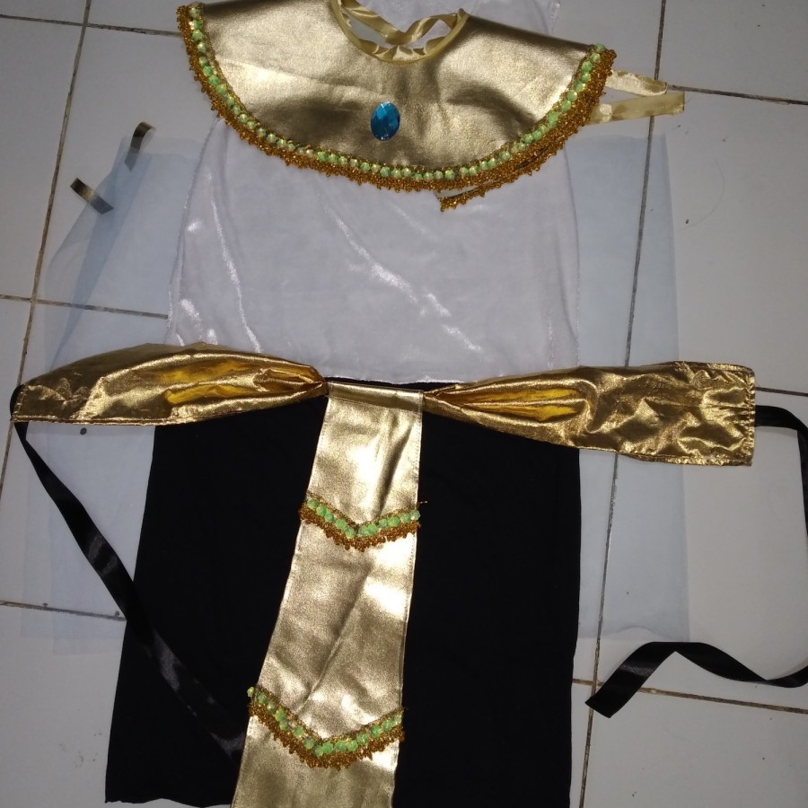 Halloween Costume Egyptian wanita kostum Mesir putih