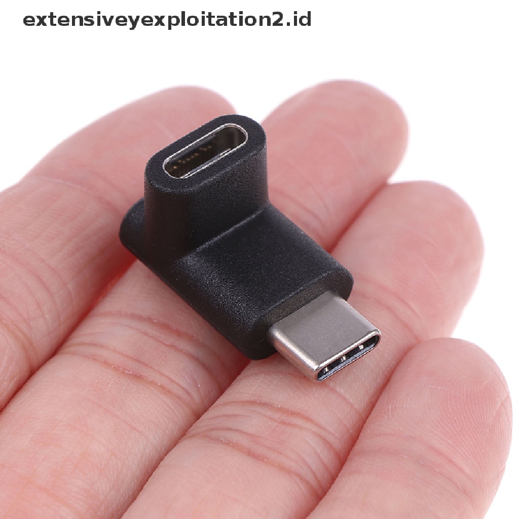 Id Adaptor Konverter USB 3.1 Tipe C Male Ke Female Sudut Kanan 90 Derajat