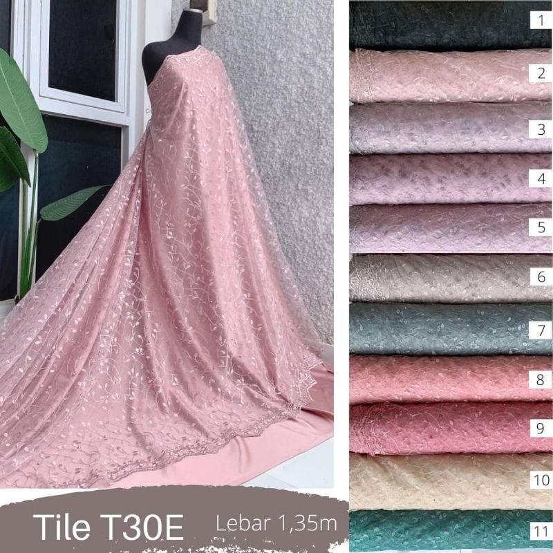 Jual Kain Tile Bordir Mutiara T E Tile Mutiara Tile Bordir Tile