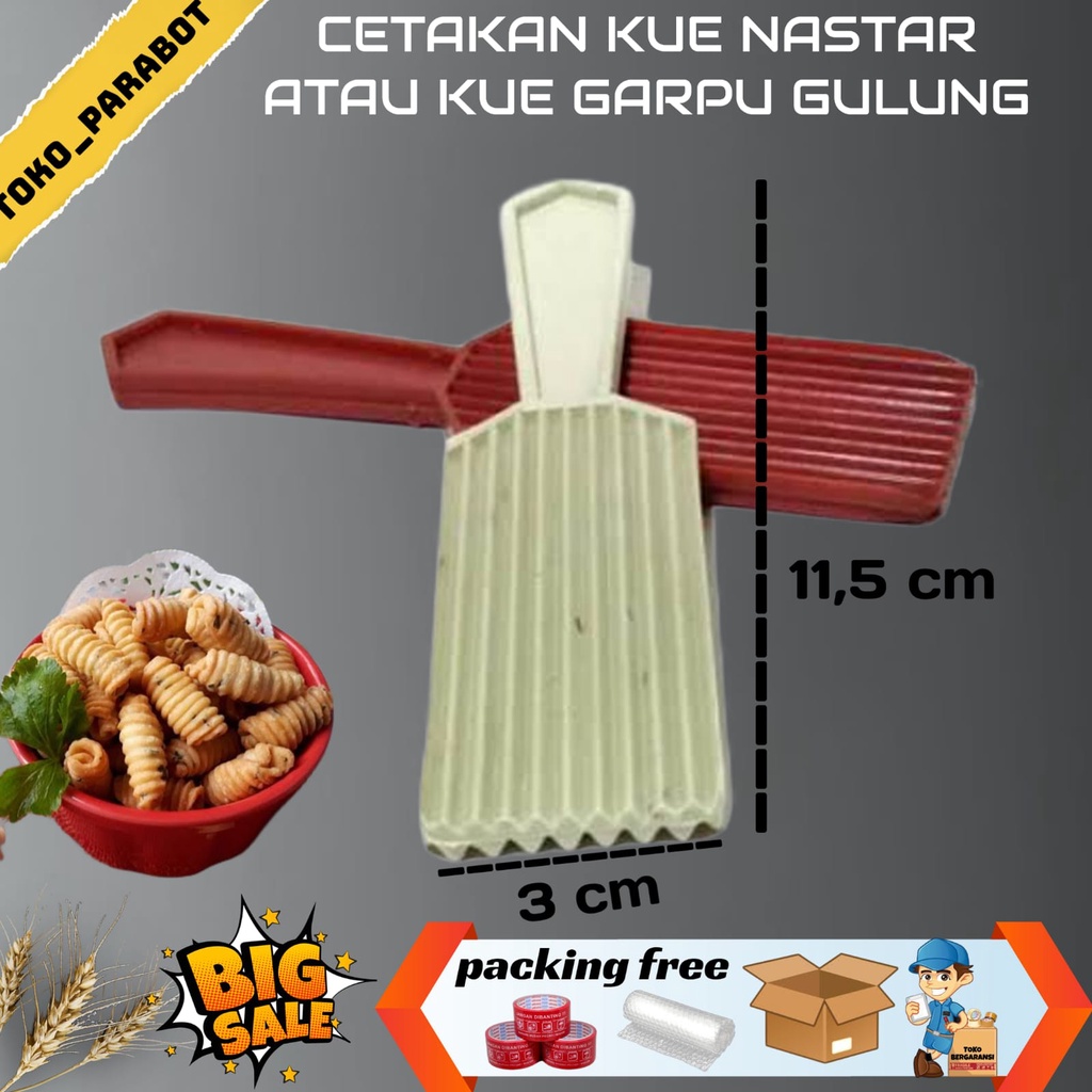 ALAT CETAKAN KUE GARPU TIKTUK NASTAR GULUNG REGE