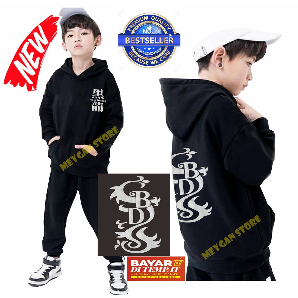 Sweater Anak Laki Laki Switer Black Dragon Sweter Tokyo Revengers Suiter Touman Toman Tenjiku Terbaru Umur 6 8 10 12 TAHUN