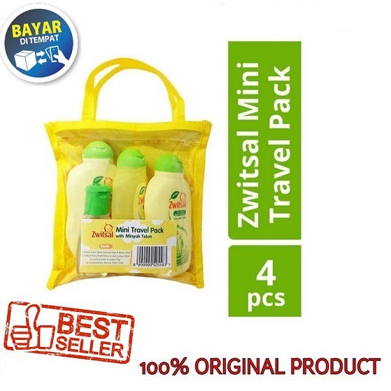 Zwitsal Baby Mini Travel Pack 4 in 1 | Paket Perlengkapan Mandi Sabun Bayi murah kado lengkap