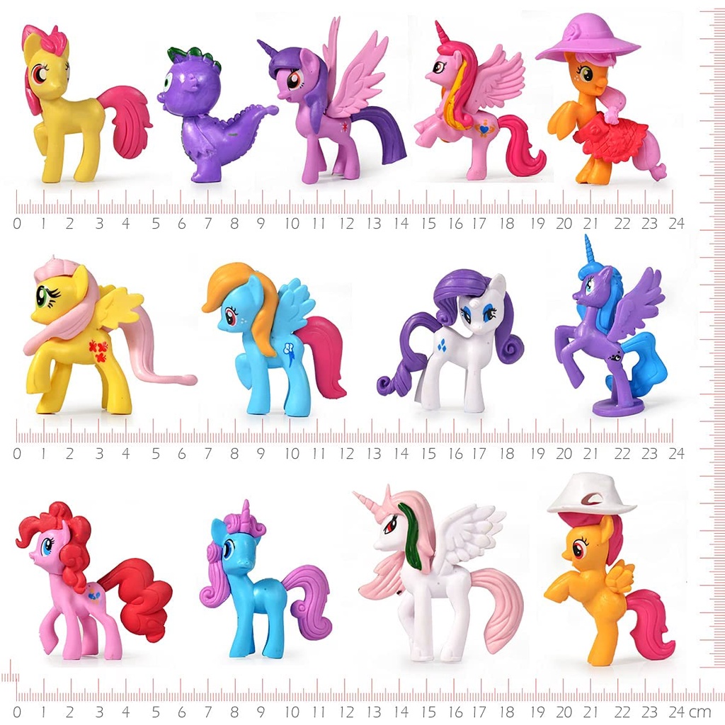 Figure My Little Pony Set isi 13 / Figure Set Kuda Poni Topper kue