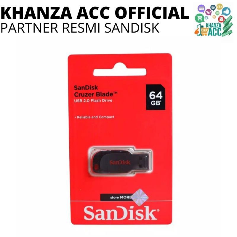 KHANZAACC FLASHDISK SANDISK 64GB CRUZER BLADE