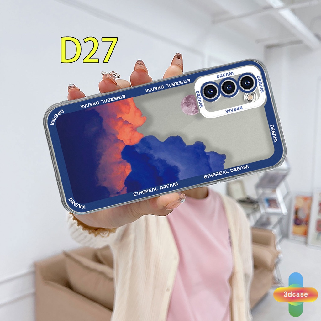 Casing Soft TPU Case Samsung A03 A51 A32 A52 A12 A03S A10S A50 A20S J7 Prime A02S A20 A50S A10 A30S A52S A30 M12 M01S A125 F12 M10S M40S A515F A207F M02S A025 F02S 11 12 13  7 8 6 Plus Ins Colorful Clouds Transparent Case